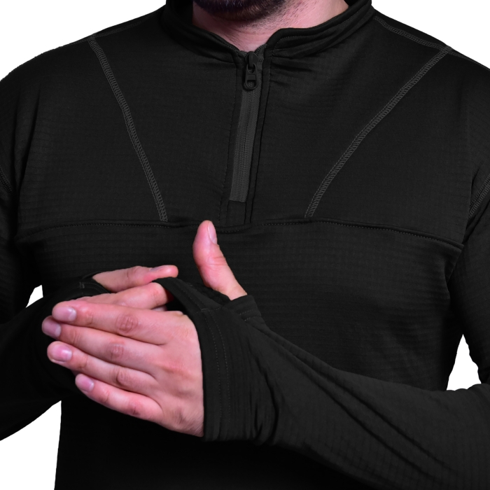 Термобілизна реглан GigMilitary IceFox Level 2, з тканини Thermo line. Чорний