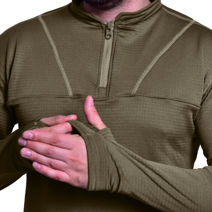 Термобілизна реглан GigMilitary IceFox Level 2, з тканини Thermo line. Ranger Green