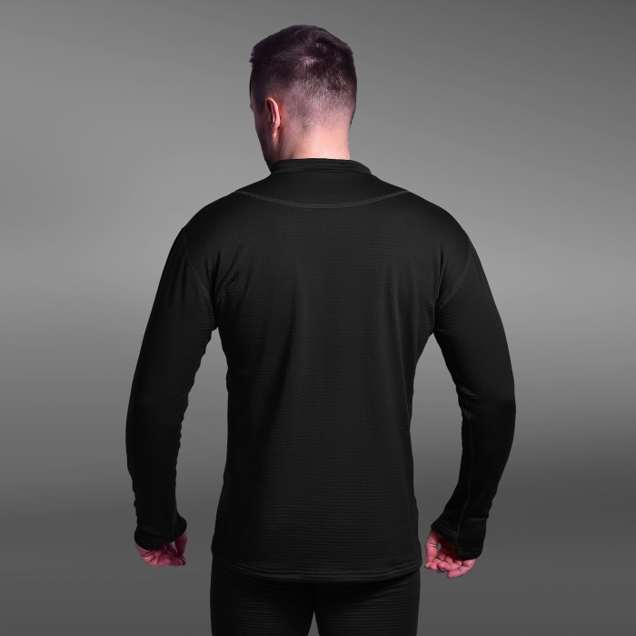 Термобілизна реглан GigMilitary IceFox Level 2, з тканини Thermo line. Чорний
