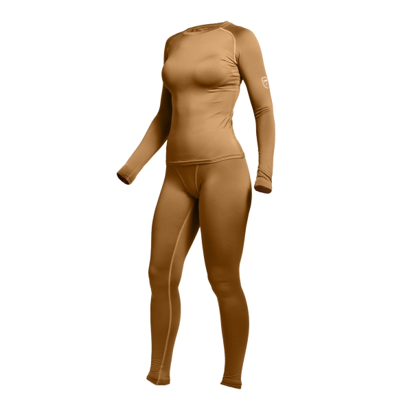 Комплект жіночої термобілизни IceFox level 1, з тканини Thermo line. Койот