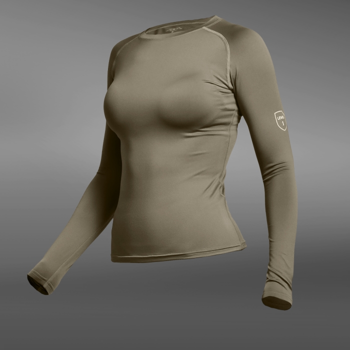Комплект жіночої термобілизни IceFox level 1, з тканини Single Jersey. Олива