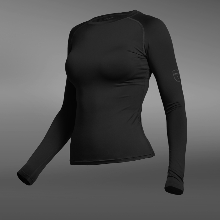 Комплект жіночої термобілизни IceFox level 1, з тканини Single Jersey. Чорний