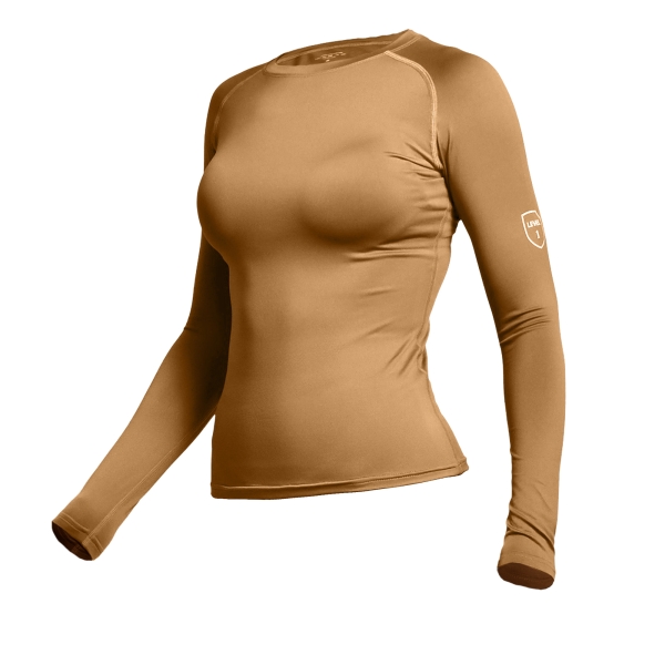 Жіноча термобілизна реглан GigMilitary IceFox Level 1, з тканини Thermo line. Койот