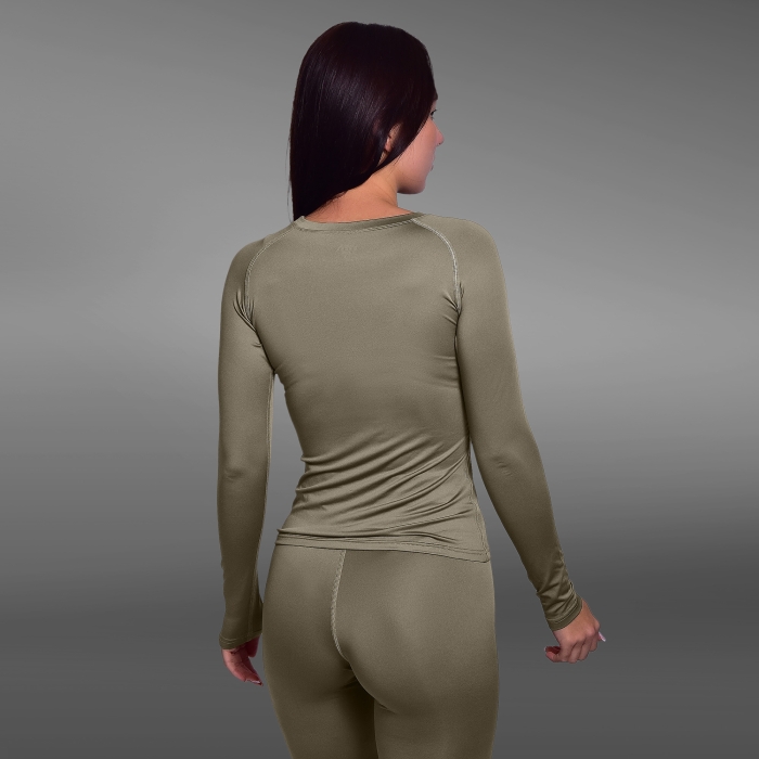Комплект жіночої термобілизни IceFox level 1, з тканини Single Jersey. Олива
