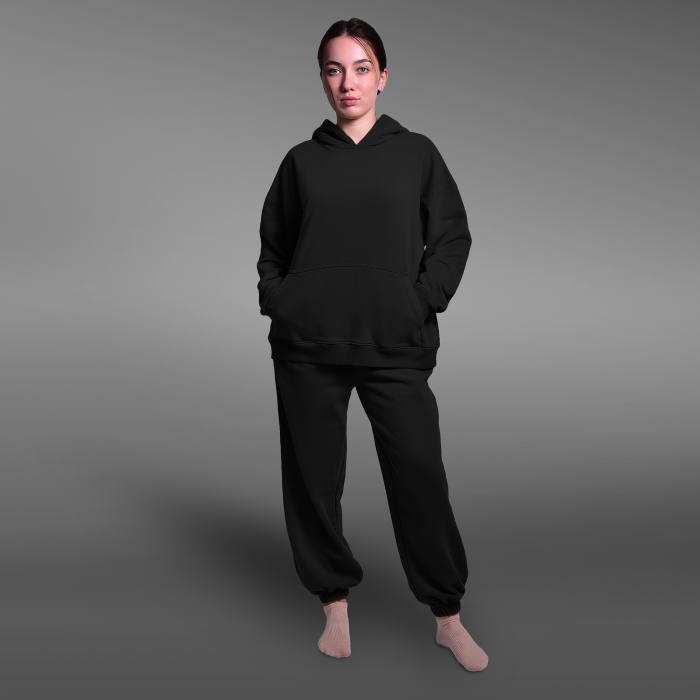 Спортивний костюм жіночий (Худі + штани) Чорний