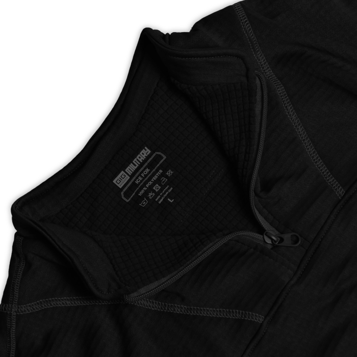 Термобілизна реглан GigMilitary IceFox Level 2, з тканини Thermo line. Чорний