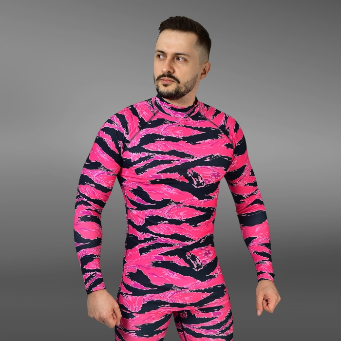 Чоловічий Рашгард GIG Military. Tiger Stripe Pink