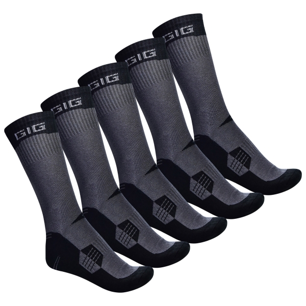 Термошкарпетки Трекінгові  Чорний + Сірий 5 пар