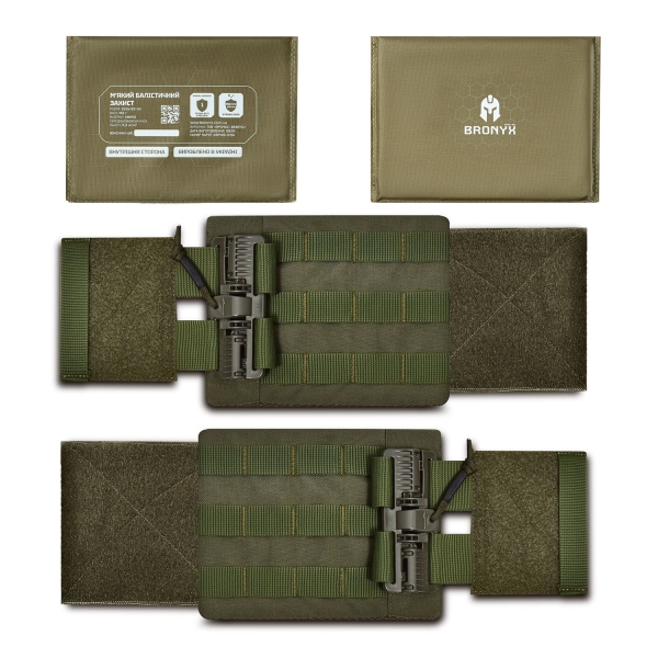 Камербанд S Tactical Series + М'який балістичний пакет (200x150мм) 1 клас захисту. Ranger Green