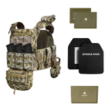 Бронежилет з підсумками 6–го класу MPS warrior pack + Бронеплити + балістичні пакети захист боків та паху 1 клас ДСТУ. Колір Піксель