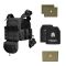 Бронежилет з підсумками 3–го класу MPS warrior pack + Бронеплити + балістичні пакети захист боків та паху 1 клас ДСТУ. Колір Чорний