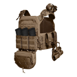 Бронежилет з підсумками 6–го класу MPS warrior pack + Бронеплити + балістичні пакети захист боків та паху 1 клас ДСТУ. Колір Койот