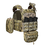 Бронежилет з підсумками 5–го класу MPS warrior pack + Бронеплити + балістичні пакети захист боків та паху 1 клас ДСТУ. Колір Піксель
