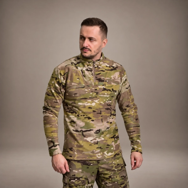 Базова флісова кофта base Tactical Series. Мультикам
