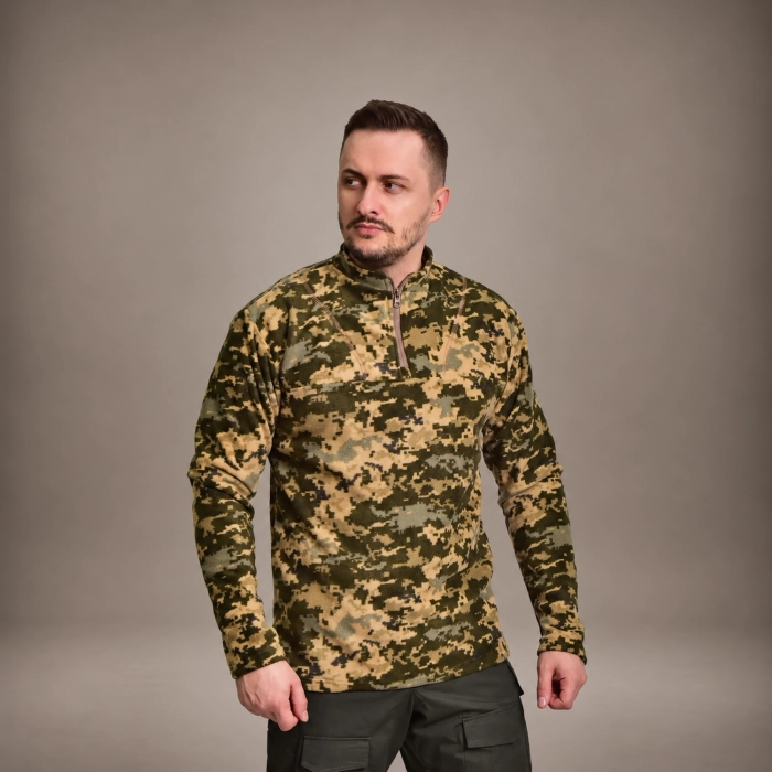 Базовая флисовая кофта base Tactical Series. Пиксель