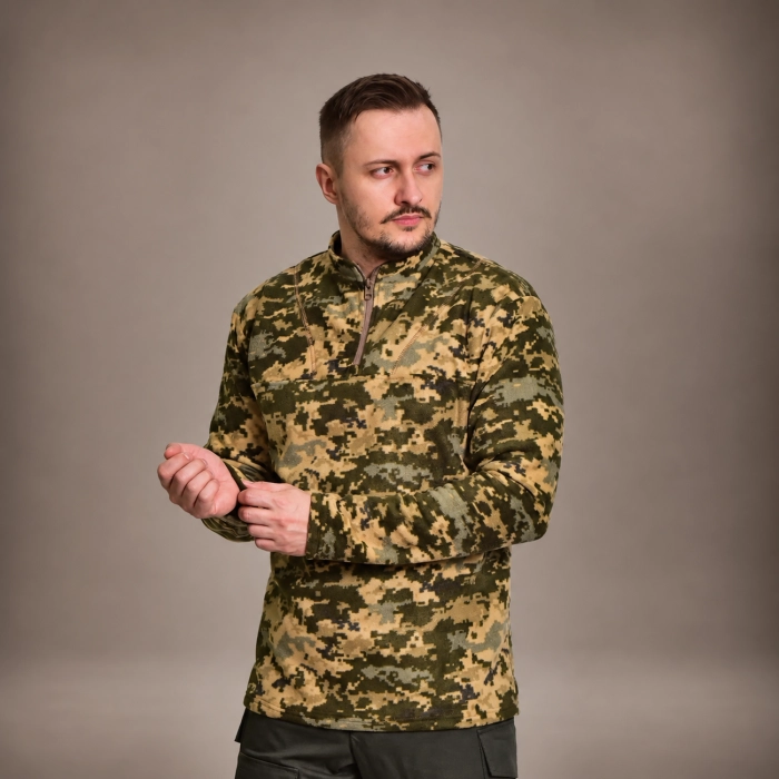 Базовая флисовая кофта base Tactical Series. Пиксель