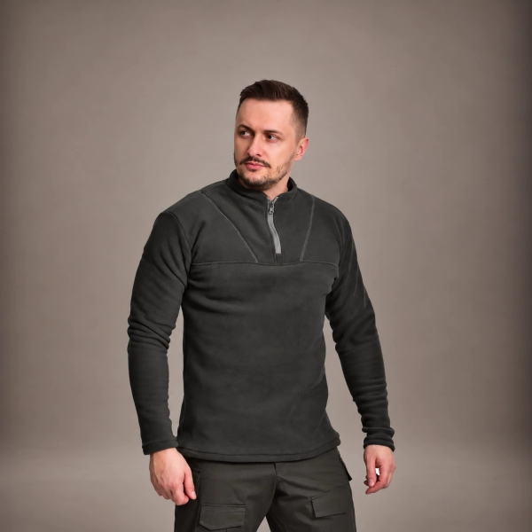 Базова флісова кофта base Tactical Series. Чорний
