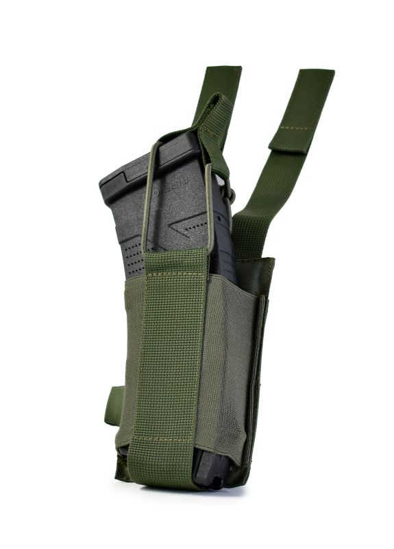 Эластичный одинарный подсумок для магазинов Elastic. Cordura 1000. Цвет Ranger Green Эластичный одинарный подсумок для магазинов Elastic. Cordura 1000. Цвет Ranger Green