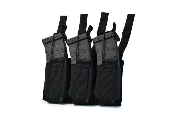 Еластичний потрійний підсумок для магазинів Gig Military Elastic Triple. Cordura 1000. Колір Чорний