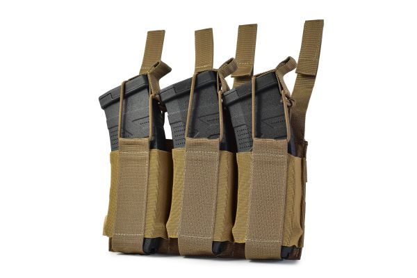 Еластичний потрійний підсумок для магазинів Gig Military Elastic Triple. Cordura 1000. Колір Койот