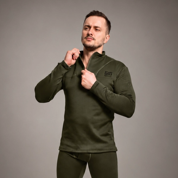 Термореглан GIG IceFox Level 2, з тканини Thermo line. Ranger Green