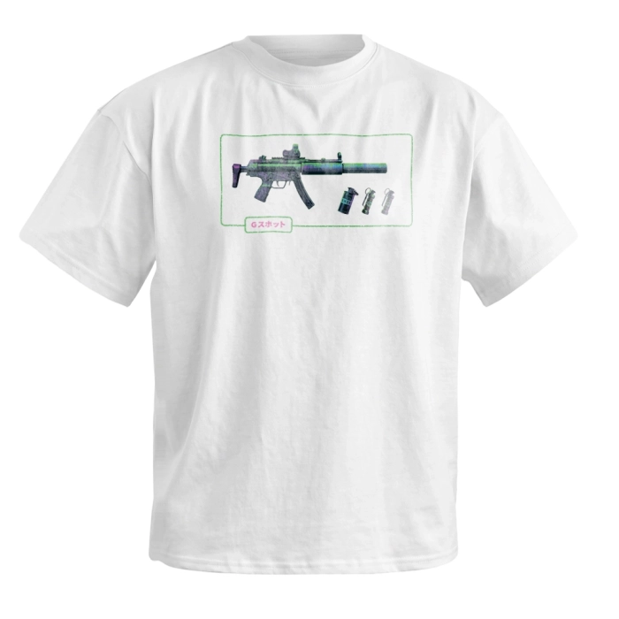 Футболка GIG (MP-5) Оверсайз. Белый 