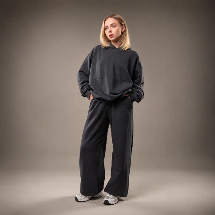 Жіночий спортивний костюм Оверсайз. GIG. Графіт