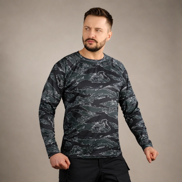Кофта лонгслив GIG. Black Tiger Stripe Camo