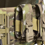 Бронежилет з підсумками 6–го класу MPS warrior pack + Бронеплити + балістичні пакети захист боків та паху 1 клас ДСТУ. Колір Мультикам