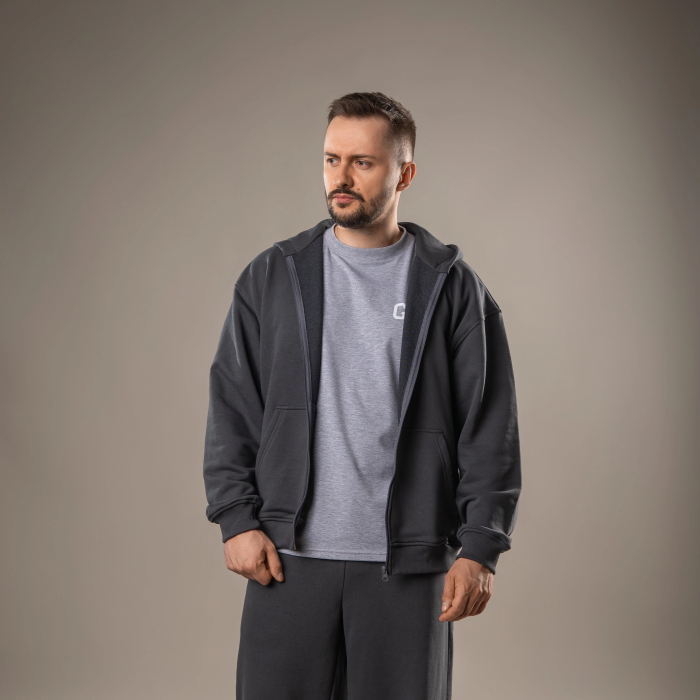 Худі на блискавці GIG Oversize. Графіт
