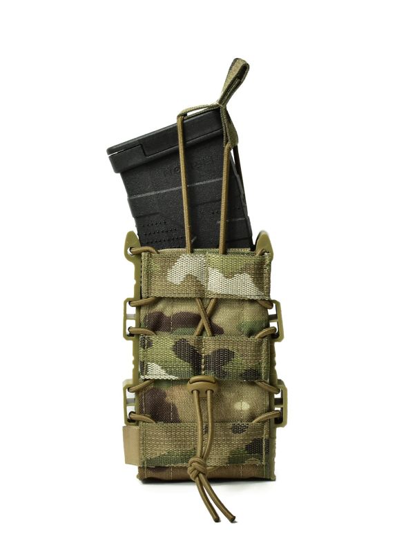 Одинарний відкритий пластиковий підсумок для магазинів Gig Military Rapid. Cordura 1000. Колір Мультикам