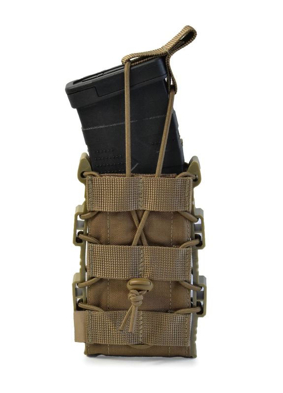 Одинарний відкритий пластиковий підсумок для магазинів Gig Military Rapid. Cordura 1000. Колір Койот