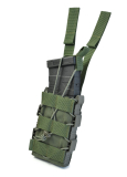 Одинарний відкритий пластиковий підсумок для магазинів Gig Military Rapid. Cordura 1000. Ranger Green