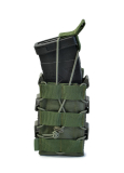 Одинарний відкритий пластиковий підсумок для магазинів Gig Military Rapid. Cordura 1000. Ranger Green