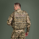 Бойовий бронежилет MTF DOOM + 6-го класу бронеплити 2,8 кг + Балістичний захист 2 класу піксель (Pixel mm14)