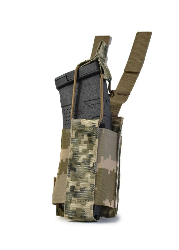 Еластичний одинарний підсумок для магазинів Elastic. Cordura 1000. Піксель (mm14)