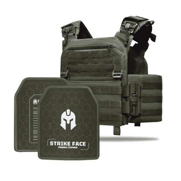 Бронежилет 6–го класу MPS М8 PRO + Бронеплити 2,8 кг. Колір Ranger Green