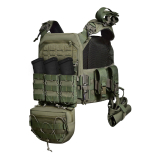 Бронежилет з підсумками 6–го класу MPS warrior pack + Бронеплити + балістичні пакети захист боків та паху 1 клас ДСТУ. Колір Ranger Green