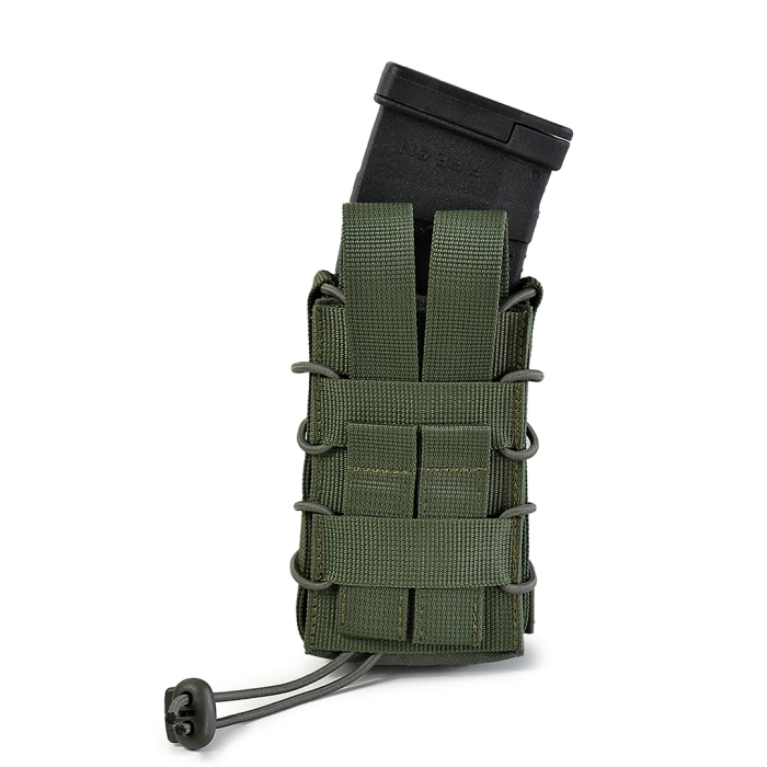 Одинарный открытый тканевый подсумок для магазинов GigMilitary Stealth Ranger Green