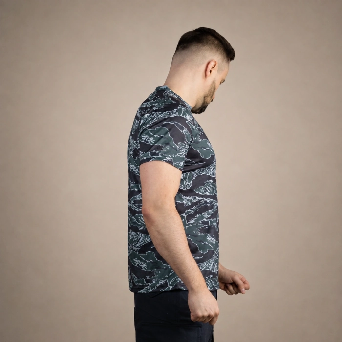 Футболка GIG Coolmax Tactical air Tee. Black Tiger Stripes Camo