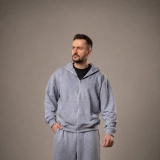 Худі на блискавці GIG Oversize. Сірий