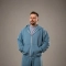 Худі на блискавці GIG Oversize. Блакитний