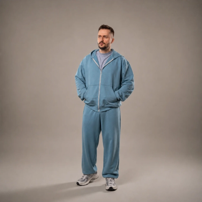 Спортивний костюм GIG з худі. Блакитний